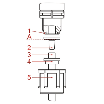 ECOLAB EMP II / PDP II Anschlussset Universal 3/8", PVDF, Schlauch 4/6, 6/8, 6/12 mm - Zeichnung