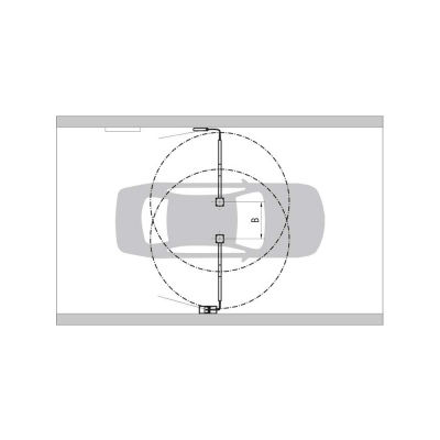 easywash365+ Z-Deckenkreisel mit Federung, 1550 mm